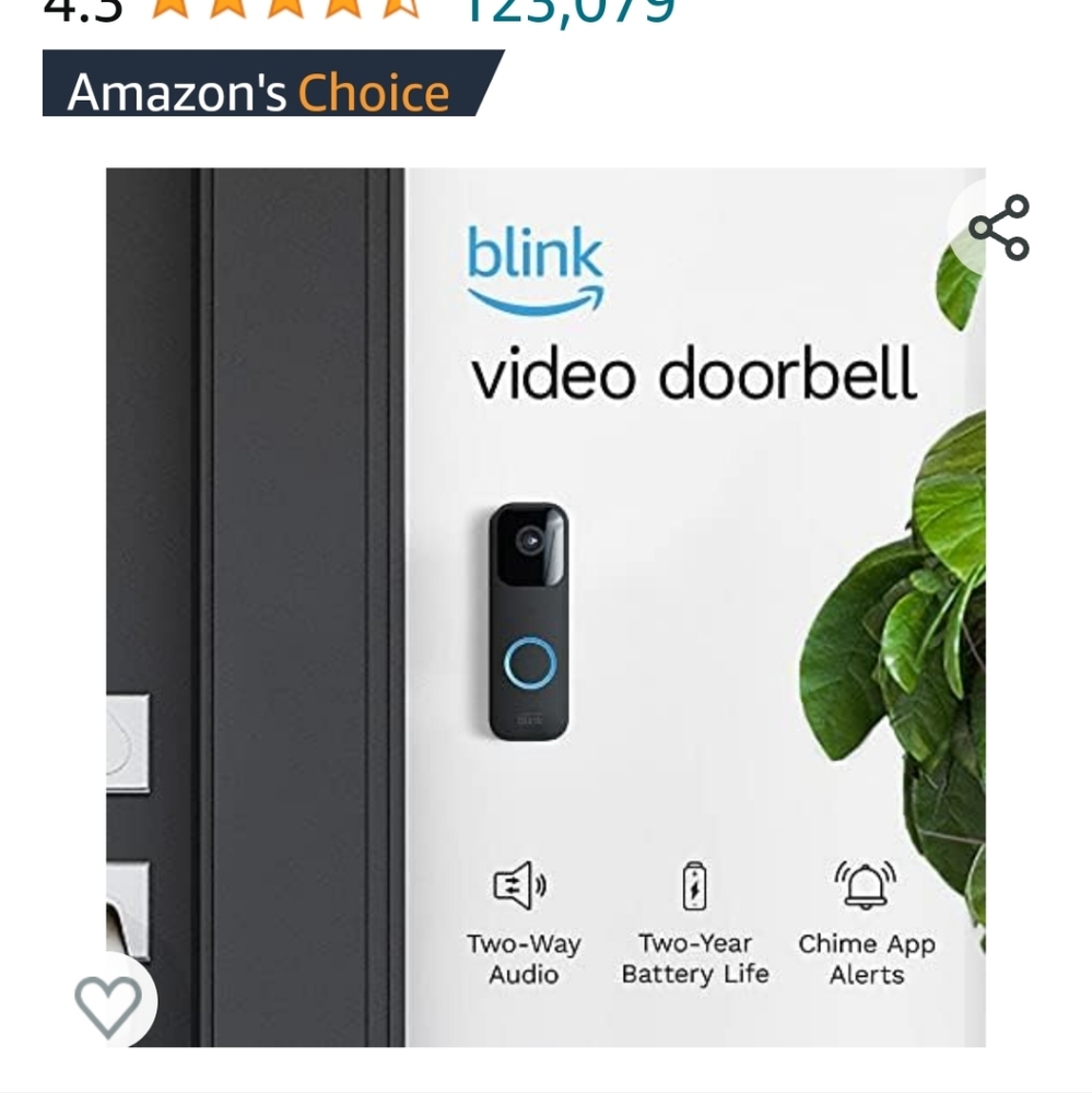 Blink doorbell camera + sync module bundle
